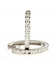 Orecchini cerchi con diamanti 0,25ct