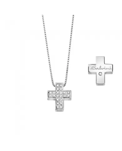 Collana Croce con Diamanti 0,13 ct