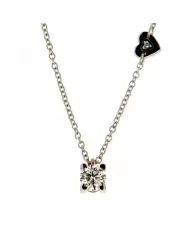 Collana in oro rosa con diamanti 0,25ct