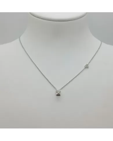 Collana in oro rosa con diamanti 0,25ct