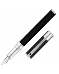 D-Initial penna stilografica Nera e Cromata S.T. Dupont