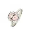 Anello con Morganite 5,00 ct e Diamanti 0,48 ct