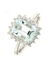 Anello Capri diamante 0,36ct e acquamarina Salvini