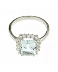 Anello Capri diamante 0,36ct e acquamarina Salvini