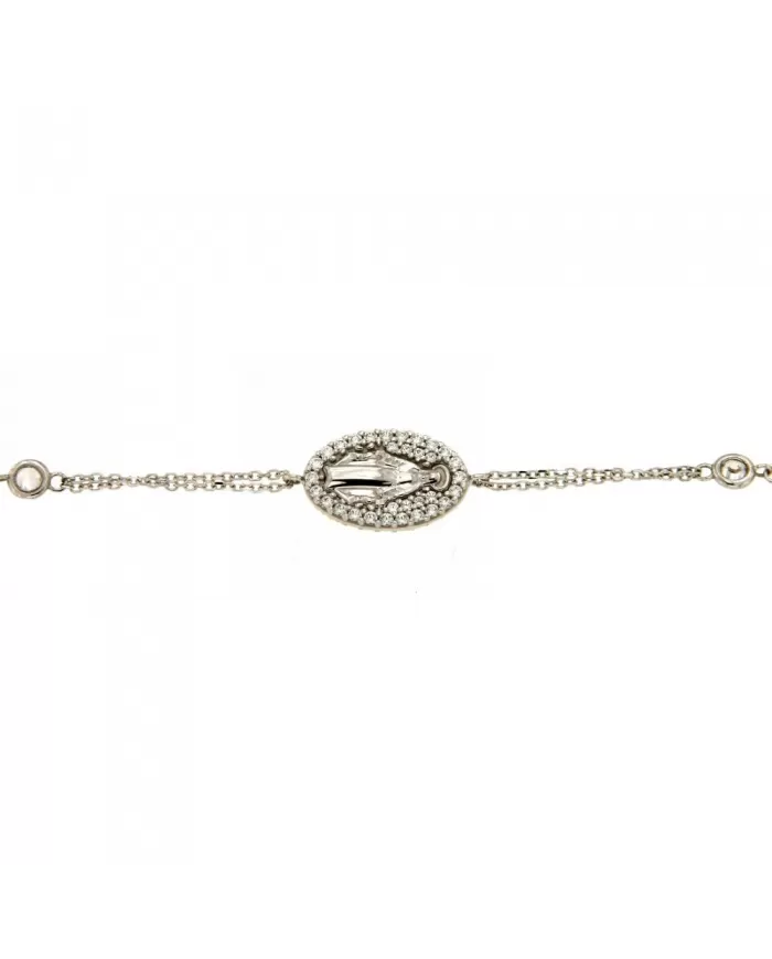 Collana rosario in oro bianco e Cubic zirconia Spagnoletti 1945