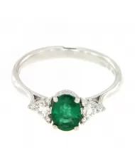 Anello con smeraldo 0,76ct e diamanti 0,20ct Salvini