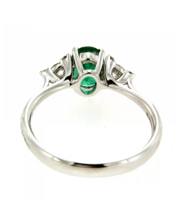 Anello con smeraldo 0,76ct e diamanti 0,20ct Salvini