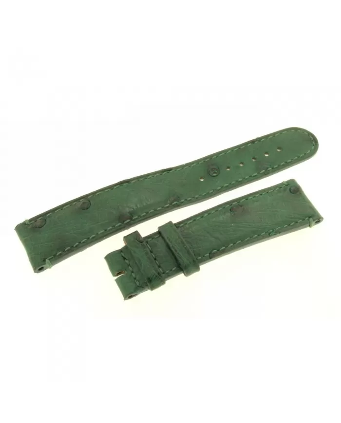 Cinturino verde Struzzo Aiglon Grande Taille 20mm Eberhard & Co Ref...