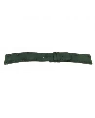 Cinturino verde Struzzo Aiglon Grande Taille 20mm Eberhard & Co Ref...