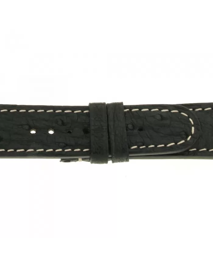 Cinturino nero Struzzo Aiglon Grande Taille 20mm Eberhard & Co Ref ...