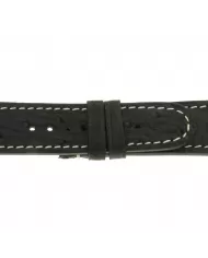Cinturino nero Struzzo Aiglon Grande Taille 20mm Eberhard & Co Ref ...
