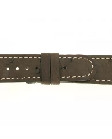 Cinturino marrone Struzzo Aiglon Grande Taille 20mm Eberhard & Co R...