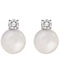 Orecchini Perle e Diamanti 0,06 ct