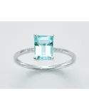 Anello Topazio e diamanti 0,022 ct