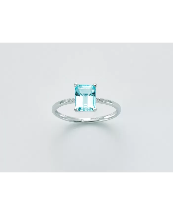 Anello Topazio e diamanti 0,022 ct Miluna