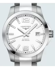 Conquest auto 39mm bianco Longines Ref L37764166