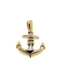 Medaglia Ancora in Oro giallo e bianco