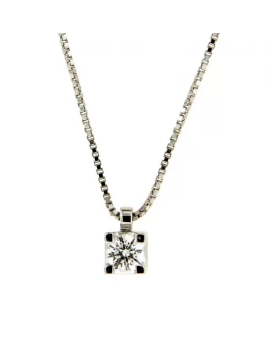 Collana con diamante 0,27 ct