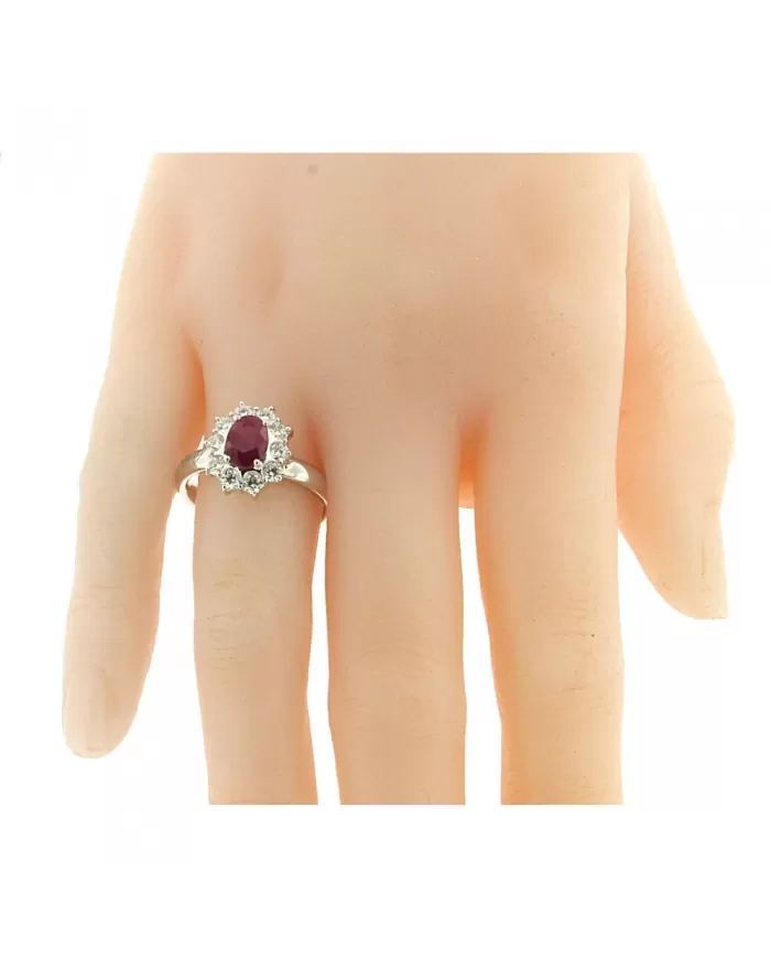 Anello con Rubino 1,08 ct e diamanti ReCarlo