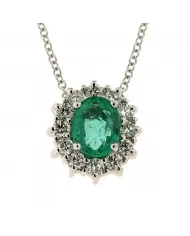 Girocollo con Smeraldo 0,79 ct e diamanti ReCarlo