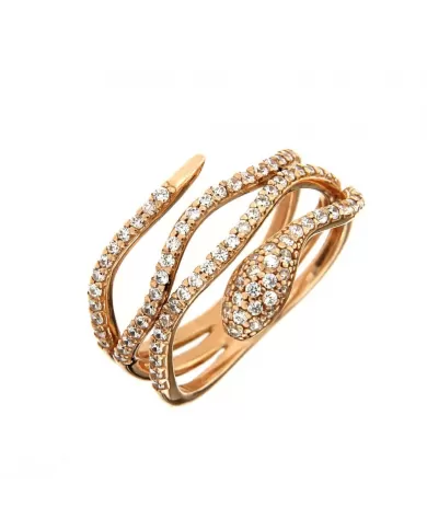 Anello serpente oro rosa...