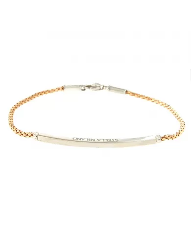 Bracciale in Oro Rosa e Bianco Stella Milano