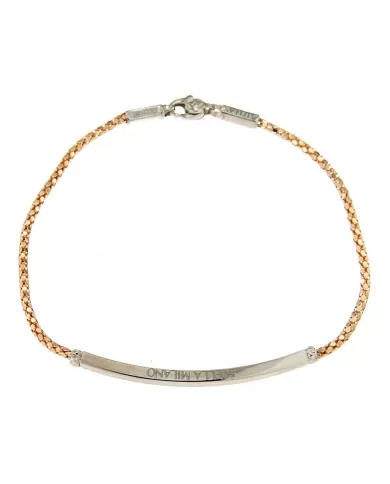 Bracciale in Oro Rosa e Bianco Stella Milano