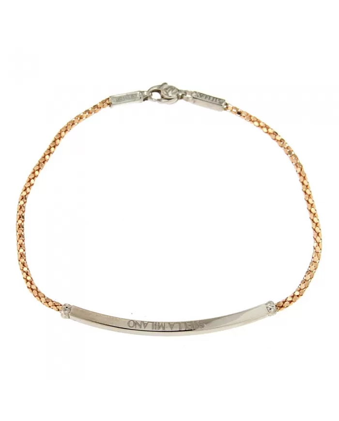 Bracciale in Oro Rosa e Bianco Stella Milano