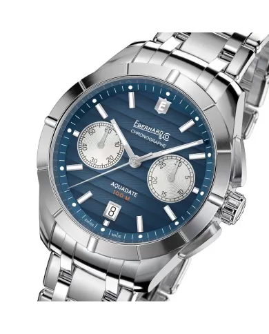 Aquadate Chrono quadrante blu Eberhard \u0026 Co Ref 31071 CA