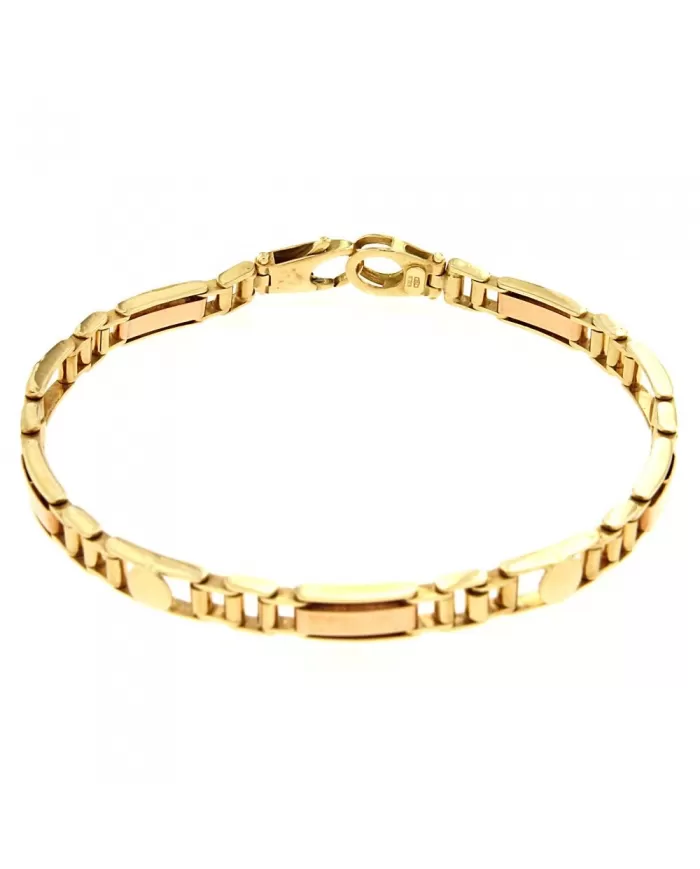 Bracciale a catena in oro giallo e rosa Spagnoletti 1945