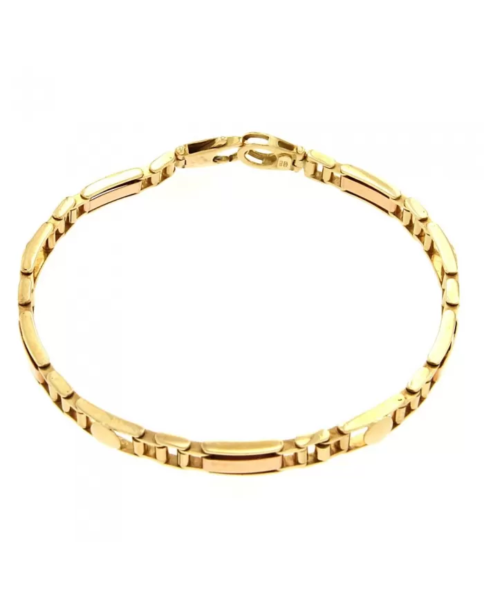 Bracciale a catena in oro giallo e rosa Spagnoletti 1945