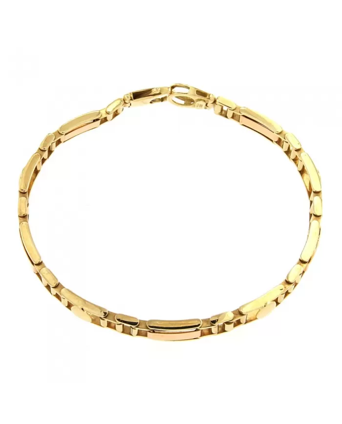 Bracciale a catena in oro giallo e rosa Spagnoletti 1945