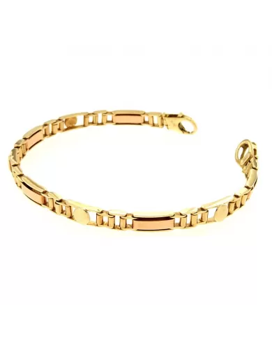 Bracciale a catena in oro giallo e rosa Spagnoletti 1945