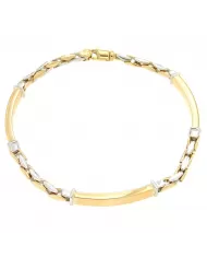 Bracciale a piastra in oro bianco e giallo Spagnoletti 1945