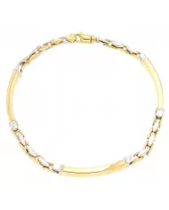 Bracciale a piastra in oro bianco e giallo Spagnoletti 1945