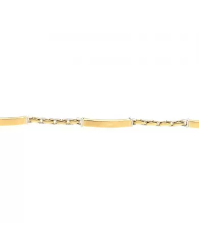 Bracciale a piastra in oro bianco e giallo Spagnoletti 1945