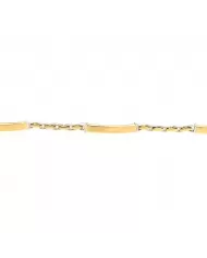 Bracciale a piastra in oro bianco e giallo Spagnoletti 1945