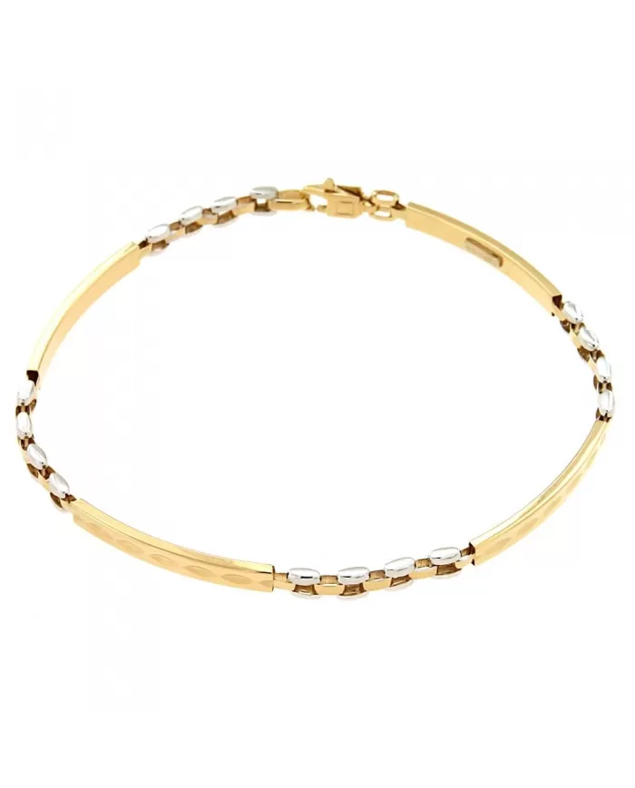 Bracciale semirigido in oro giallo e bianco Spagnoletti 1945