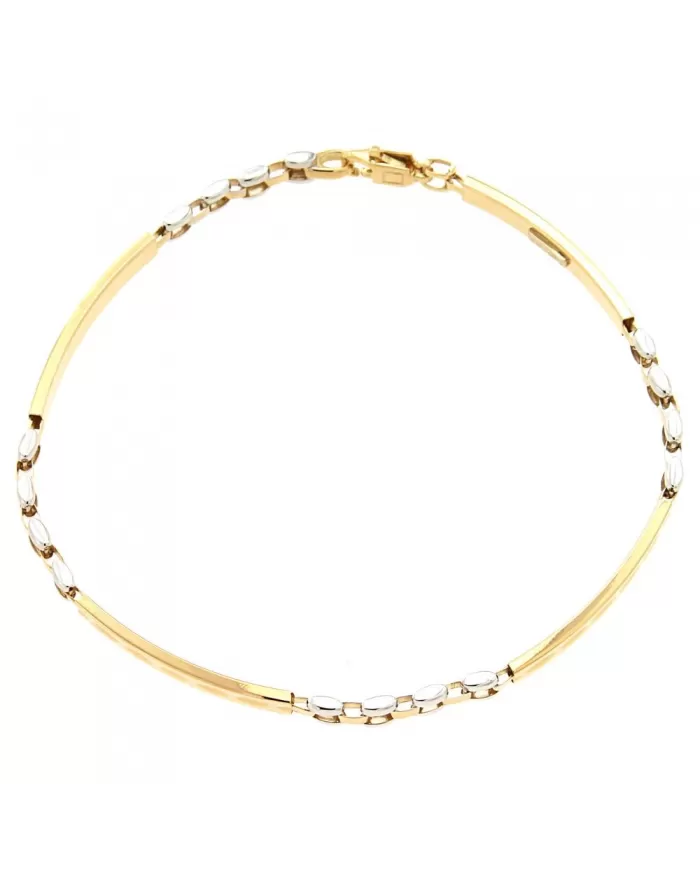 Bracciale semirigido in oro giallo e bianco Spagnoletti 1945