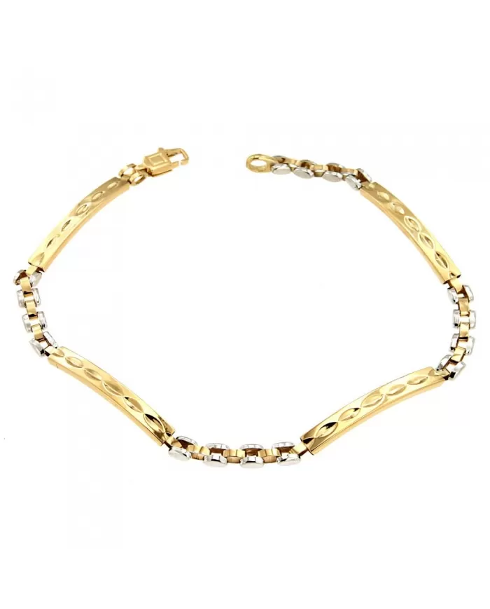 Bracciale semirigido in oro giallo e bianco Spagnoletti 1945