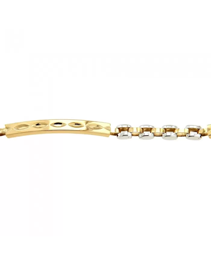 Bracciale semirigido in oro giallo e bianco Spagnoletti 1945