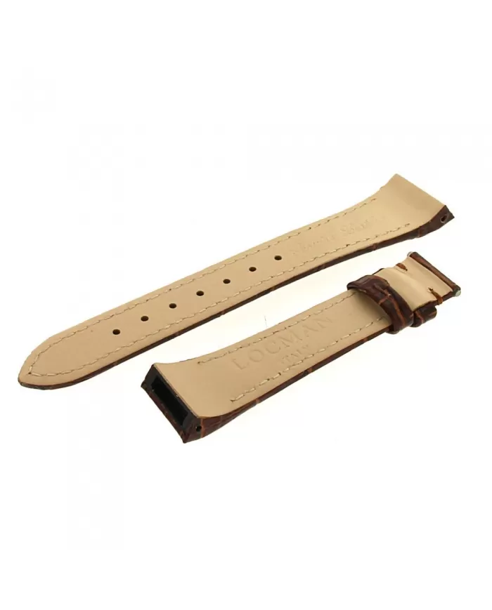 Cinturino Orologio In Pelle QUARKZMAN 13mm Con Motivo Rilievo - Marrone, Con Attrezzi E Barrette
