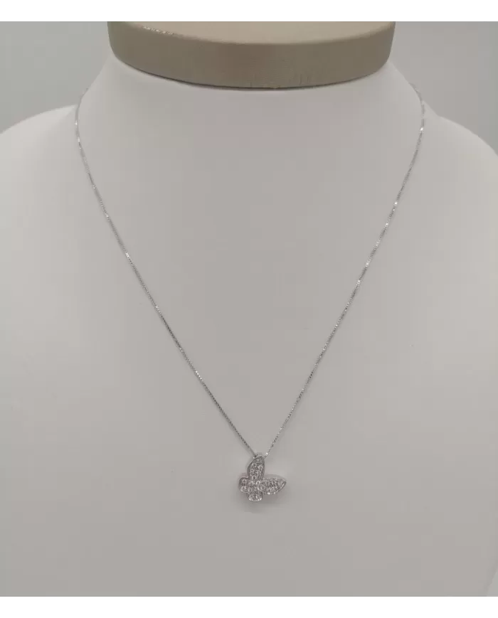 Collana Farfalla con Diamanti 0,14 ct Salvini