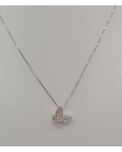 Collana Farfalla con Diamanti 0,14 ct Salvini