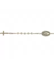 Bracciale rosario oro bianco e cubic Zirconia Spagnoletti 1945