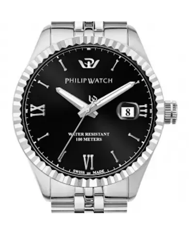 Caribe 41 mm Black Dial Philip Watch Ref R8253597058