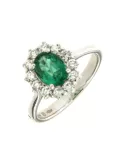 Anello con smeraldo 0,97ct e diamanti 0,54ct