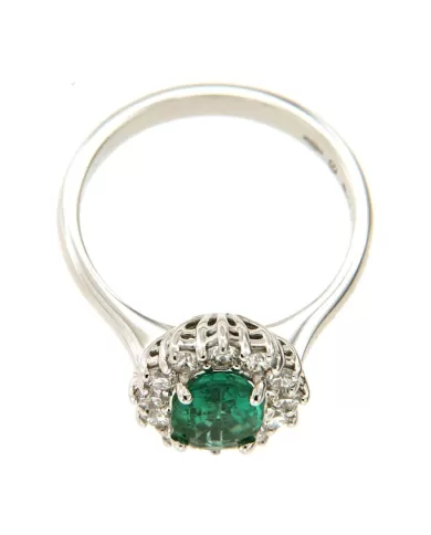 Anello con smeraldo 0,97ct e diamanti 0,54ct Salvini