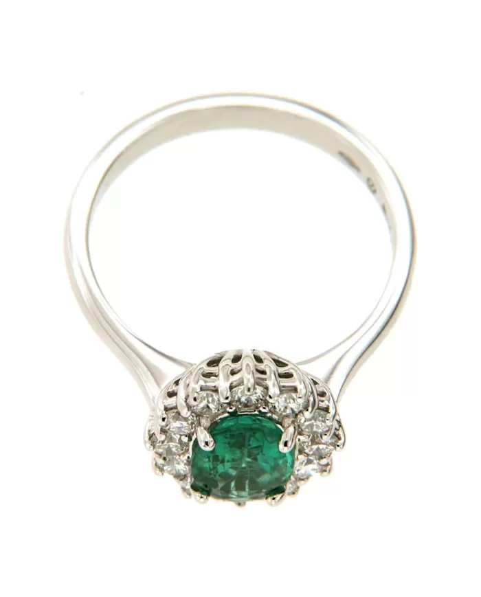 Anello con smeraldo 0,97ct e diamanti 0,54ct Salvini