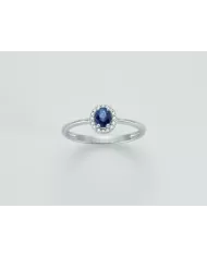 Anello Zaffiro e diamanti 0,064 ct Miluna